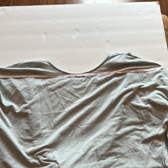 Shein- open tie back, light blue size large. 95% polyester, 5% spandex. - Picture 6 of 6